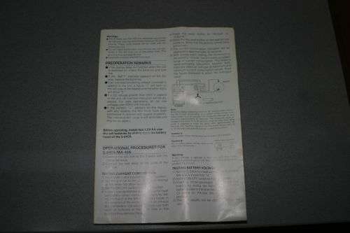 Vintage Seiko Multi Test Tool Box Papers