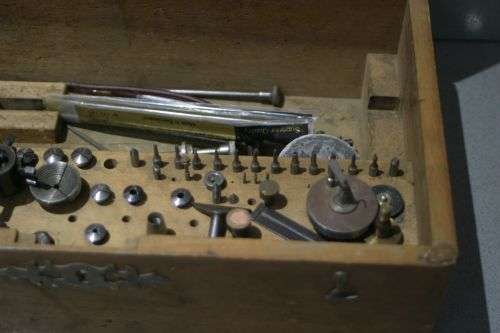 Vintage Watchmaker Lathe and Tools, Chucks