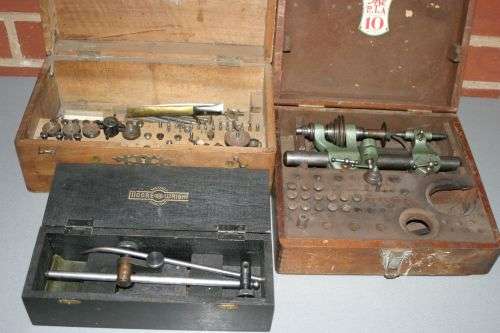 Vintage Watchmaker Lathe and Tools, Chucks