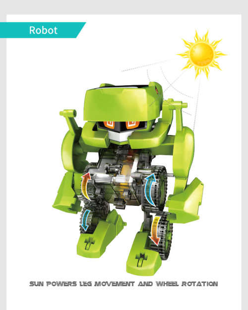 DIY 4in1 Solar toy robot Dinosaur Building blocks Assembly kids boy&girl Education toy robot