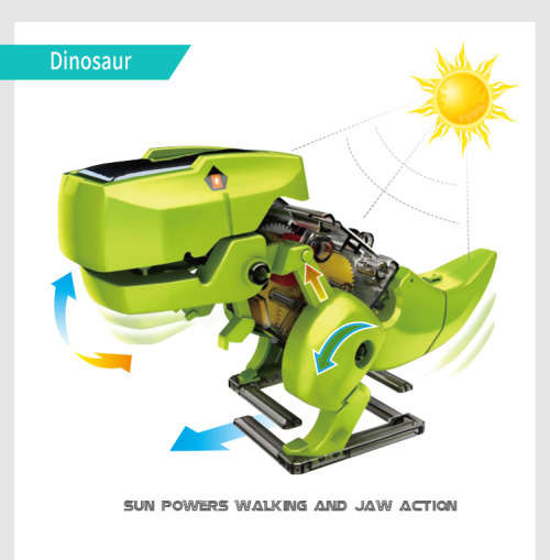 DIY 4in1 Solar toy robot Dinosaur Building blocks Assembly kids boy&girl Education toy robot
