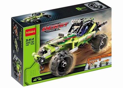 Christmas gifts Assemble Buliding Block Pullback Racing Car Model Educational Toy Boys&girls (148pcs