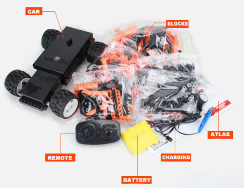Assembling R/C toy car building block remote control car off-road SUV