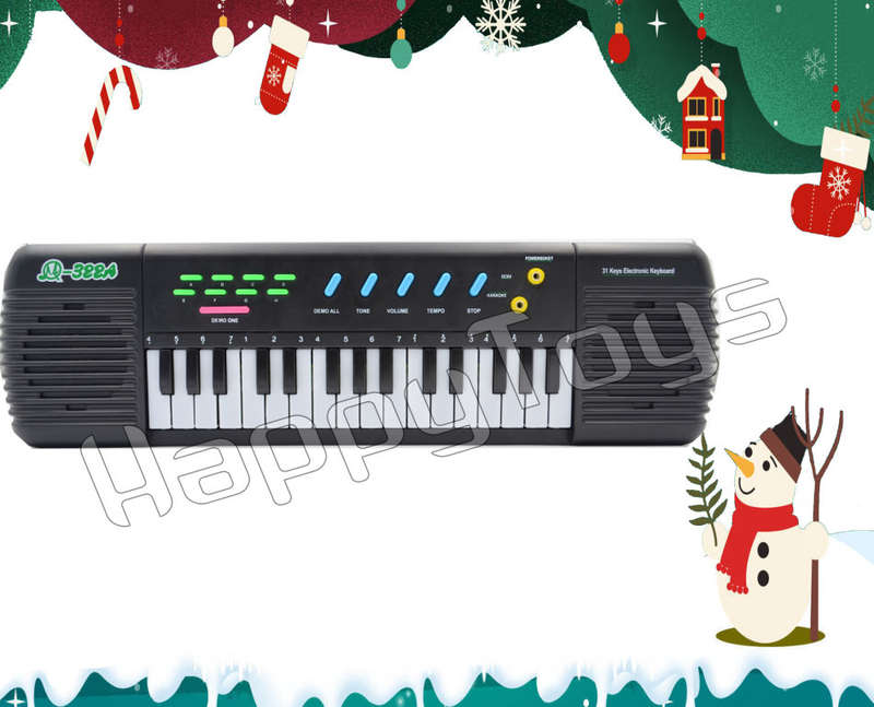 Christmas gift31Keyboard Mini Electronic Multifunctional Piano With Microphone Educational Toy Piano