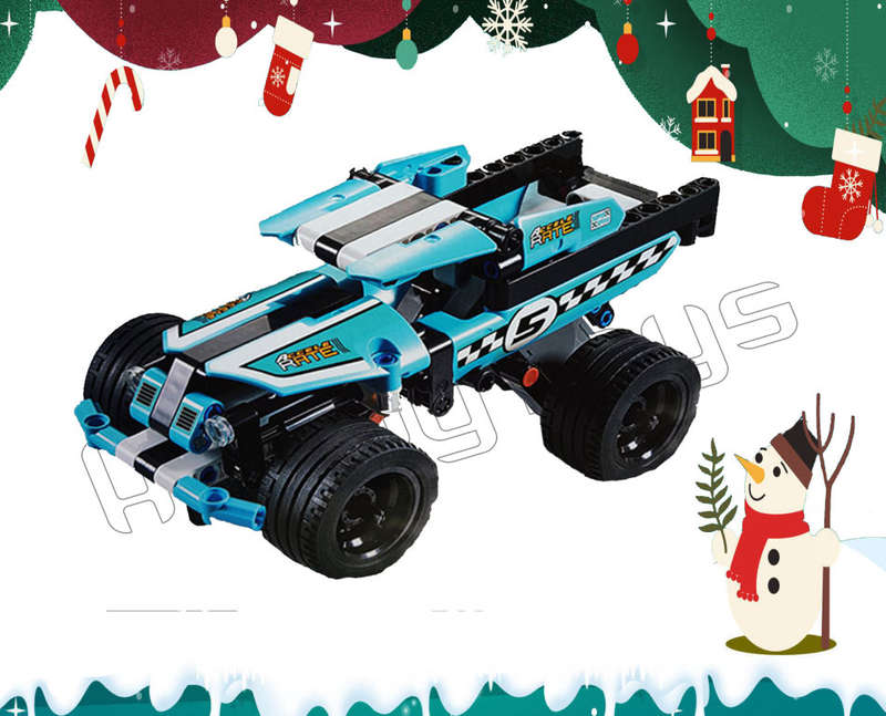 Assemble Buliding Block Pullback Racing Car Model Educational Toy Boys&Girls(142pcs)