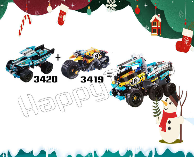 Assemble Buliding Block Pullback Racing Car Model Educational Toy Boys&Girls(142pcs)
