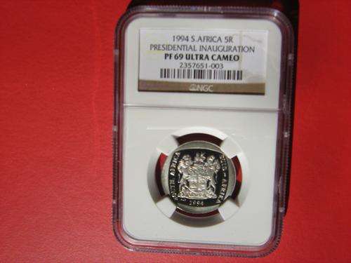 VERY SCARES PF69 NGC GRADING 1994 INAUGIRATION R5 THIS GRADING IS THE 2ND HIGEST