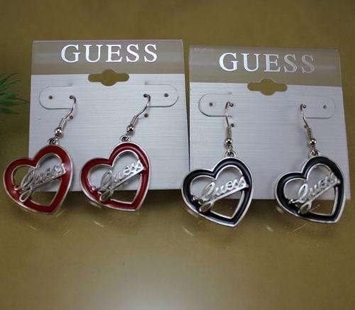"GUESS" Earrings - 2 PAIRS! 1 Red and 1 Blue - BARGIN!