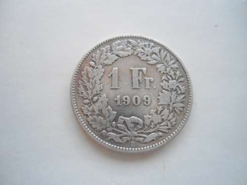 1 FR. 1909B .835 SILVER COIN