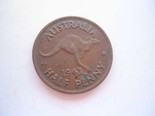AUSTRALIA 1943 HALF PENNY