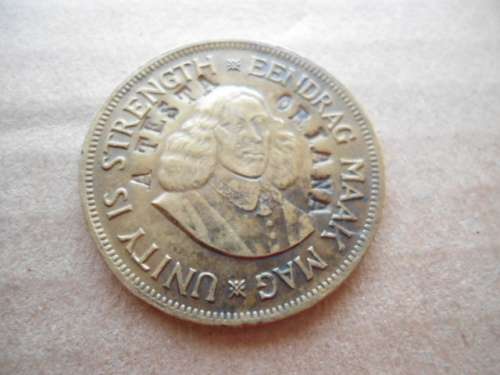 INTRESTING 1C 1961 COIN STAMPED A TESTA ORIANA