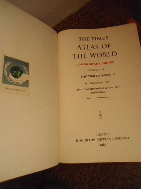 HUGE BOOK THE TIMES ATLAS OF THE WORLD