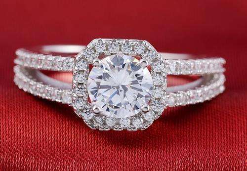 Stunning!!!925 Sterling Silver Rings 3 Carat Cr.Diamond Wedding Engagement- Size 7