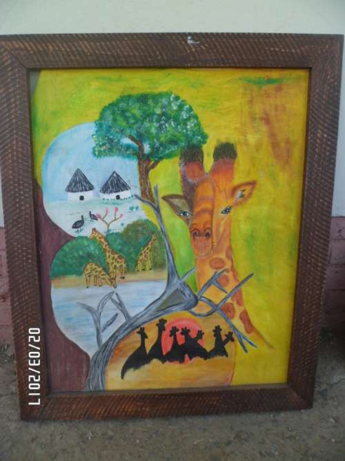 HUGE STUNNING PAINTING FRAMED SELF COLLECT ROBERTSON