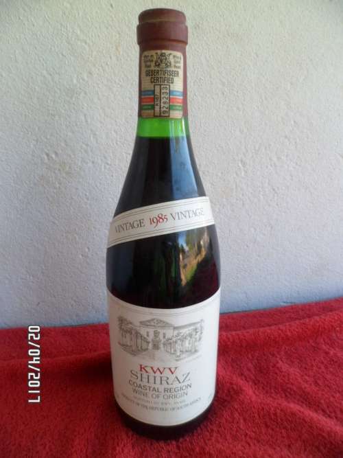 KWV SHIRAZ VINTAGE 1985 SEALED WINE CERTIFIED
