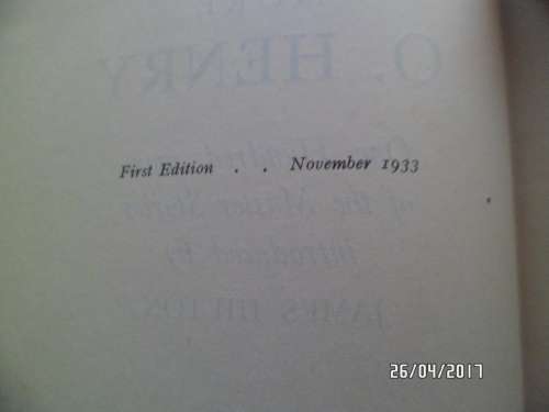 MORE O HENRY ONE HUNDRED MORE OF THE MASTER`S STORIES 1933 FIRST PRINT