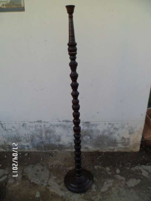 MOOI ANTIEKE EMBOYA HOUT LAMP,COLLECT IN ROBERTSON kort tlc