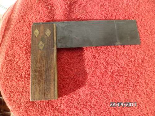 Vintage brass and rosewood square