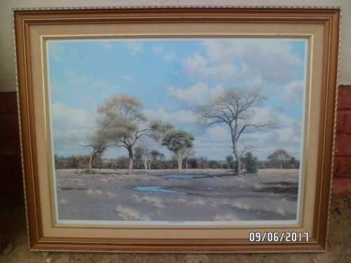 big framed Limited edition martin koch 1984 print signed and number only 2000 made.67cmx87cm