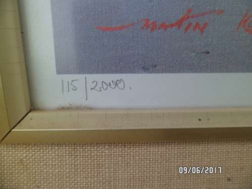 big framed Limited edition martin koch 1984 print signed and number only 2000 made.67cmx87cm