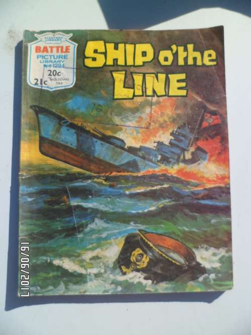 BATTLE PICTURE LIBRARY NO 1294 SHIP O`THE LINE 1979 COMIC