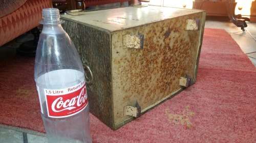 RARE MOVIE MEMORABILIA!!!Props from The Black Sails series, Brass cladded Vintage Treasure Chest.