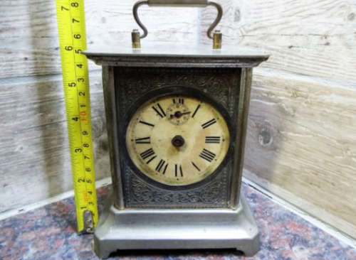 RARE FIND A Old Carriage Clock - Rare - WORKING NEED TLC