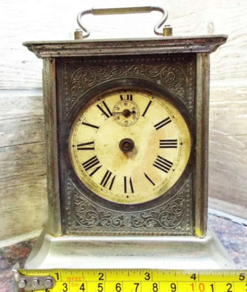 RARE FIND A Old Carriage Clock - Rare - WORKING NEED TLC
