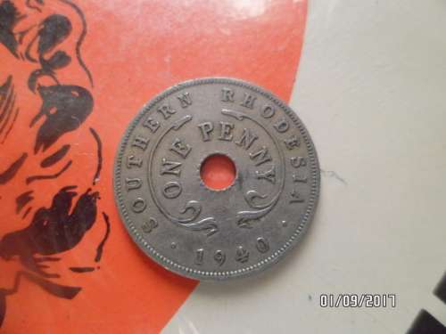 Southern Rhodesia ONE PENNY 1940 coin