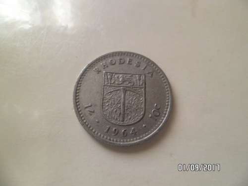 RHODESIA 1 SHILLING 1964