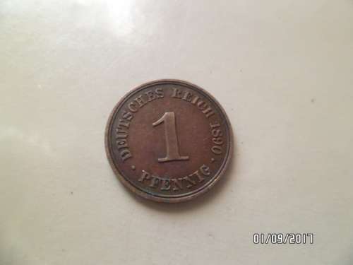 GREAT CONDITION 1890 1 PFENNIG