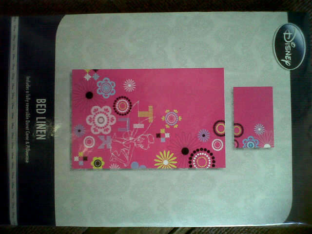 WOW A TINKERBEL OIGINAL  DISNEP BED LINEN,REVERIBLE DUVET+PILLoWCASE BARGAIN