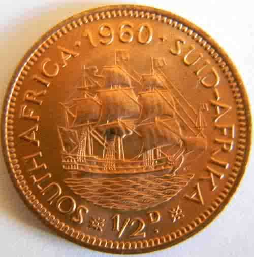 Nice high grade 1/2D 1960 UNION coin with original tone @ bargain price