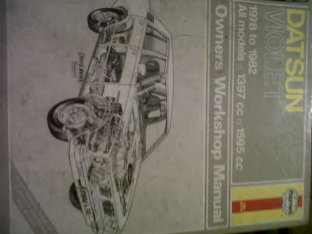DATSUN VIOLET 1978-1982 limited owners workshop Manuel book