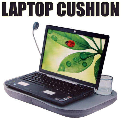 Portable Laptop Cusion with Light - Grey