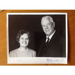 Rare Signed HF Verwoerd photo,also signed by Betsie Verwoerd. Un framed 20cm + RARE BONUS