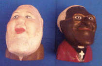 RARE DESMOND TUTU AND EUGENE TERBLANCH SALT AND PEPPER FIGUERS