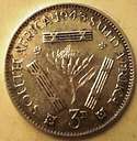 ULTRA RARE ERROR 1943 Silver Threepence(Tickey) with irregular die ONLY ONE KNOWN
