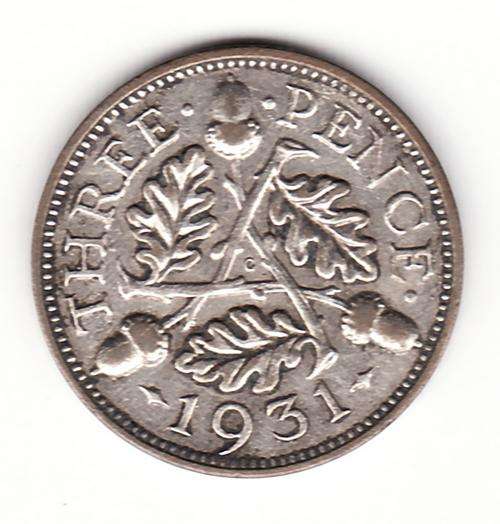 RARE STUNNING 1931 TICKY/3D SILVER COIN