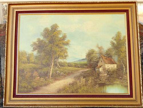 STUNNING VINTAGE OIL ON BOARD PAINTING 790MM X 590MM SIGNED BY WOODMAN.INVEST IN ART