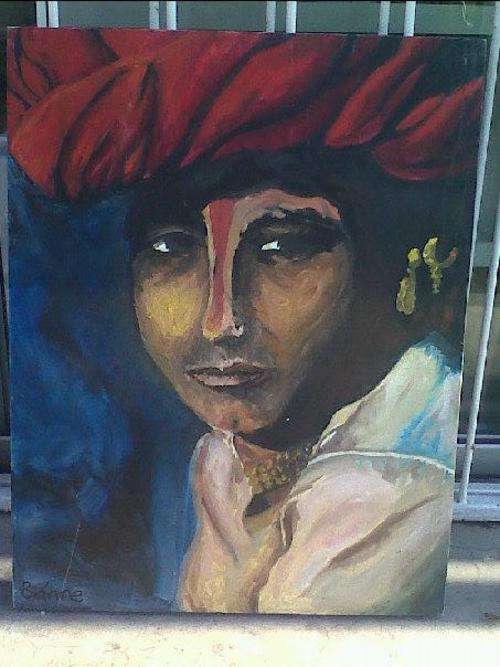 STUNNING PAINTING ON BOX SHAPE CANVAS BY ARTIST BIANNE.SELF COLLECT 456MM X 610MM