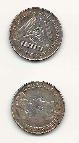 1931 Tickey, 3 pence SILVER REPLICA FREE SHIPPING