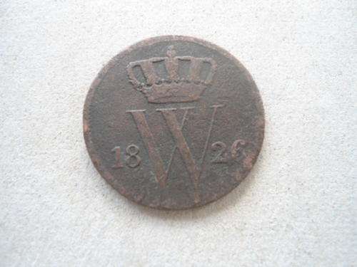 RARE 1826 NETHERLANDS 1 CENT COIN
