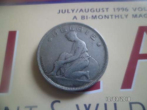 GOED VOOR 2 F 1923 BELGIE COIN