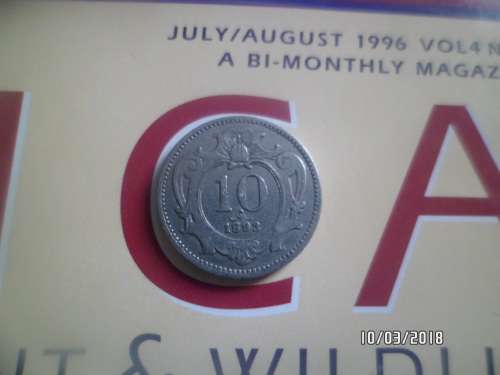 10 HELLER 1893