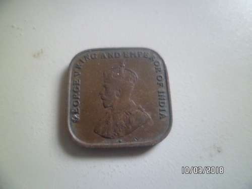 STRAITS SETTLEMENTS 1 CENT 1920 INDIA