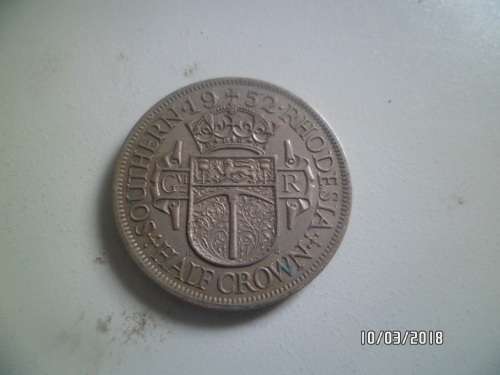 southern Rhodesia 1952 Half crown