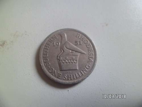 SOUTHERN RHODESIA 1951 ONE SHILLING