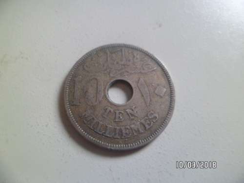 1917 TEN MILLIEMES COIN