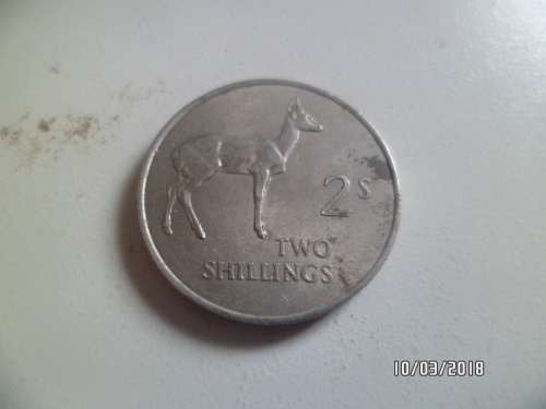 two shillings 1964 Zambia